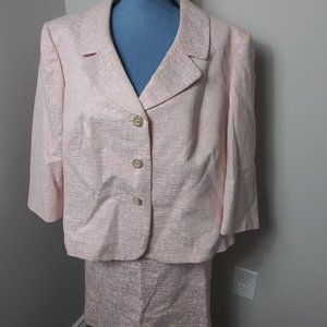 Pink Glitter Off White Suit